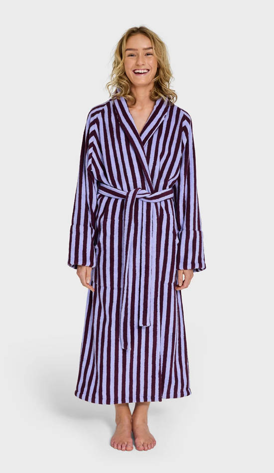 Bongusta Naram kylpytakki Wine/lavender blue