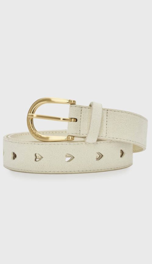 Fabienne Chapot mokkanahkavyö valkoinen