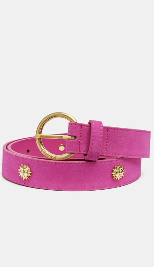 Fabienne Chapot mokkanahkavyö pinkki simpukka