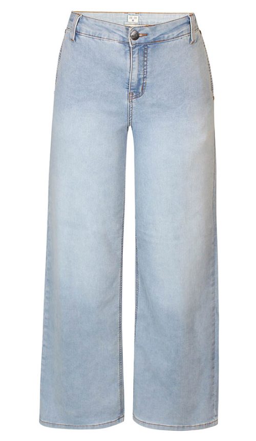 Ze-Ze Issey leveät stretch farkut Light Blue