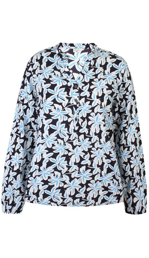 Ze-Ze Relly pusero kukkaprintti vaaleansininen