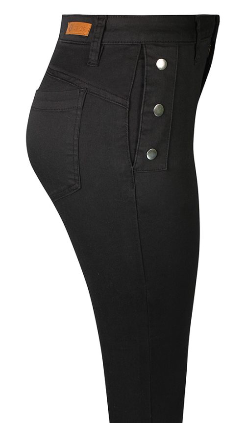 Ze-Ze Sanne stretch housut napeilla musta