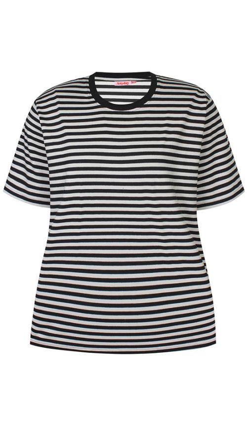 Anyday Atta T-paita musta-harmaaraidallinen