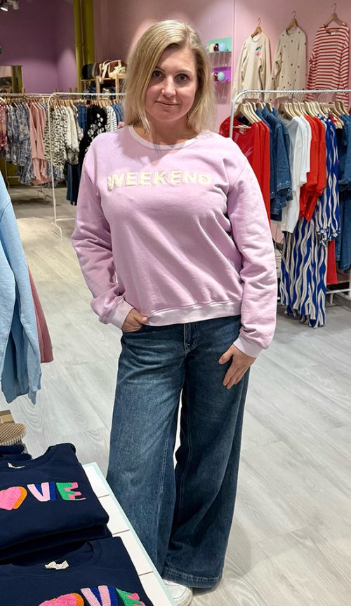 Lulu's Love collegepaita - vaaleanliila WEEKEND