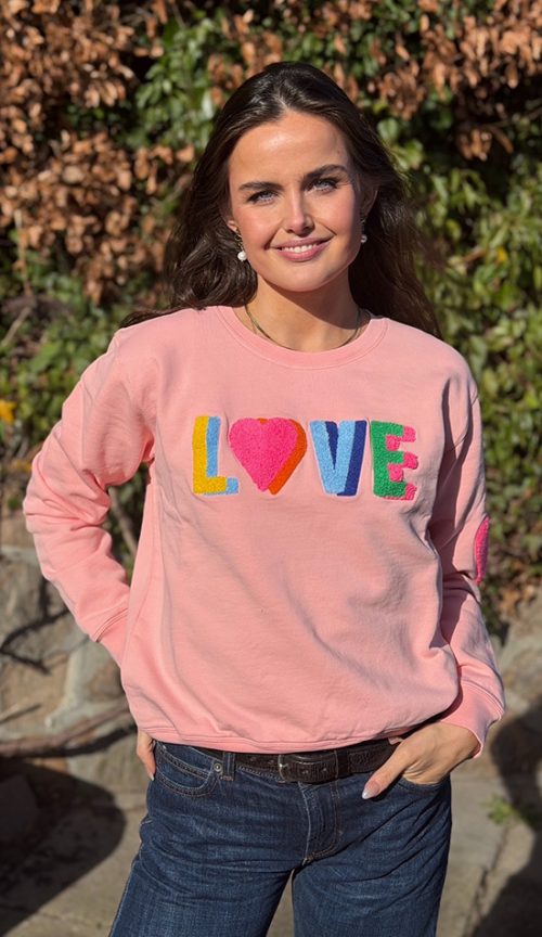 Lulu's Love collegepaita - ruusupinkki LOVE