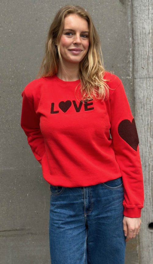 Lulu's Love collegepaita - punainen LOVE