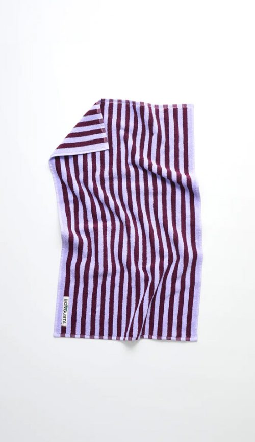 Bongusta Naram pieni kylpypyyhe wine/lavender blue