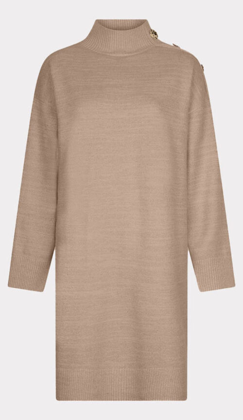 Esqualo beige/kultainen kimalle-neulemekko