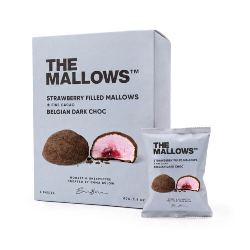 The Mallows Filled strawberry & dark choc