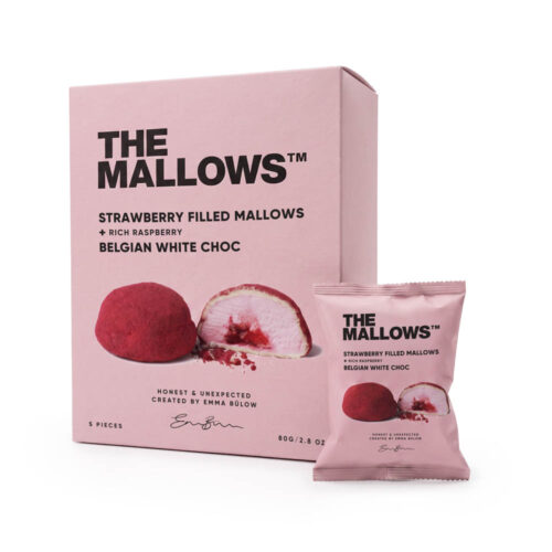 The Mallows strawberry filled white choc +rich rasberry